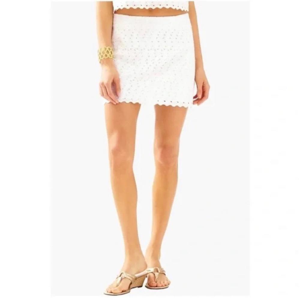 NWT- Lilly Pulitzer Eyelet Mini Skirt- Women's Size 4